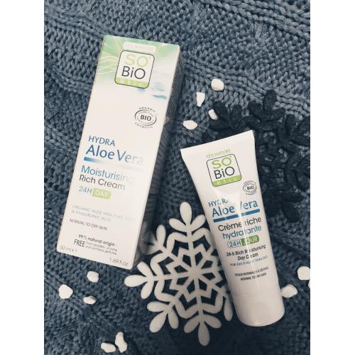 SO'BiO Etic Hydra Aloe Vera, 24H Rich Creme Hydratante (Krem z czystym sokiem z aloesu 24 godzinne nawilżenie) - opinie | zdjęcie do recenzji od Adzia960 - 1