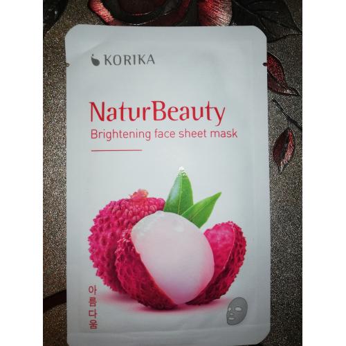 Korika NaturBeauty, Brightening Face Sheet Mask (Maska rozświetlająca w płacie) - opinie | zdjęcie do recenzji od Ivonek38