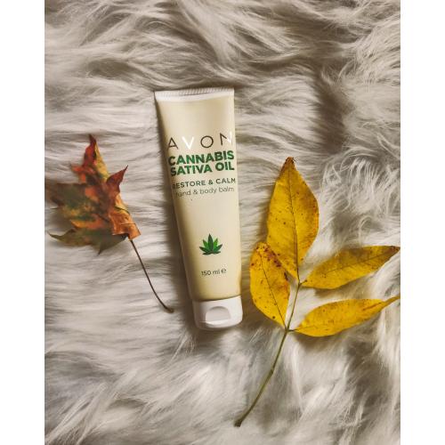 Avon Cannabis Sativa Oil, Restore & calm Hand & Body Balm (Kojący balsam do rąk i ciała z olejem konopnym) - opinie | zdjęcie do recenzji od Funfeleq