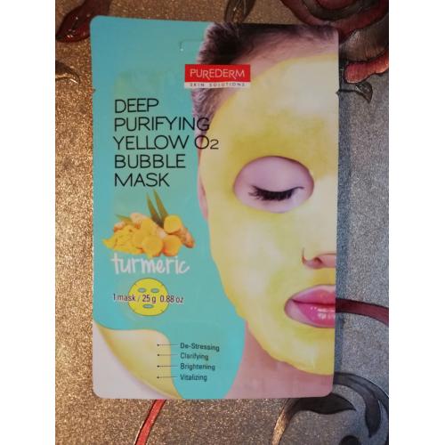 Purederm Deep Purifying Yellow O2 Bubble Mask (Bąbelkująca maseczka z kurkumą) - opinie | zdjęcie do recenzji od Ivonek38 - 1