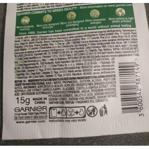 Garnier Skin Naturals, Ampułka  w masce na tkaninie detoksykująca z niacynamidem i ekstraktem z jarmużu - opinie | zdjęcie do recenzji od Staria - 1