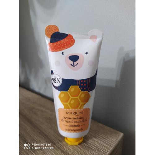 Marion Hand Care Funny Animals, Krem - maska do rąk i paznokci ochronny `Miodowy piernik` - opinie | zdjęcie do recenzji od Amexly - 1