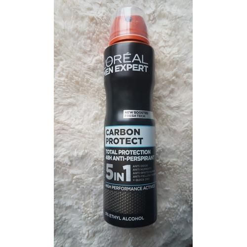 L'Oreal Paris Men Expert, Anti-Perspirant Carbon Protect 5 in 1 (Antyperspirant w sprayu) - opinie | zdjęcie do recenzji od AgaB1998 - 1