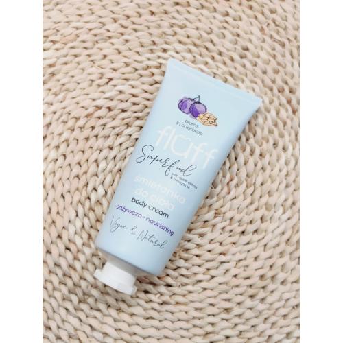 Fluff Superfood, Nourishing Body Cream Plums in Chocolate (Odżywcza śmietanka do ciała) - opinie | zdjęcie do recenzji od deserto