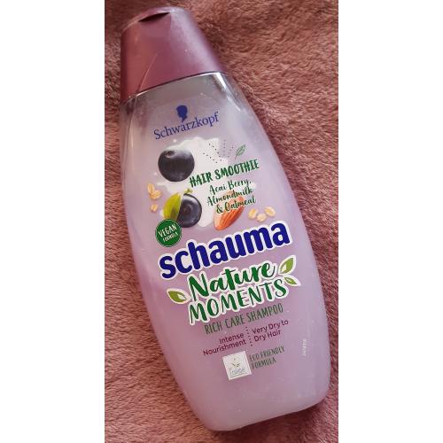 Schauma Nature Moments, Hair Smoothie, Szampon do włosów `Jagody acai, mleko migdałowe i owies` - opinie | zdjęcie do recenzji od dunianasia