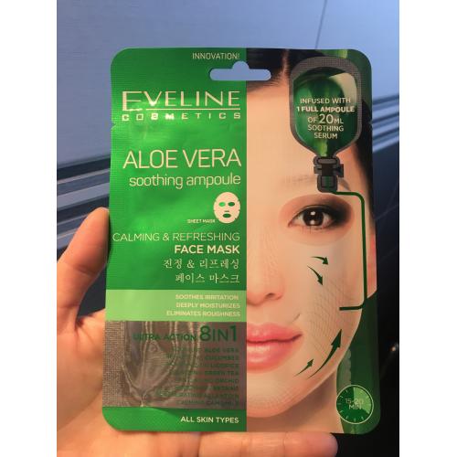 Eveline Cosmetics Aloe Vera Shooting Ampoule, Sheet Mask (Aloesowa ampułka kojąca 8 w 1) - opinie | zdjęcie do recenzji od MartaSowka - 2