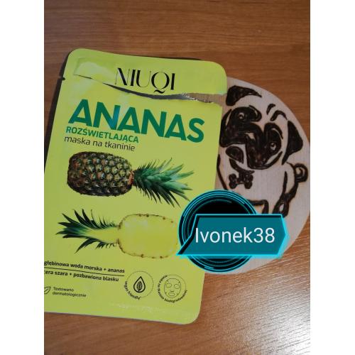 Niuqi Rozświetlająca maska na tkaninie `Ananas` - opinie | zdjęcie do recenzji od Ivonek38