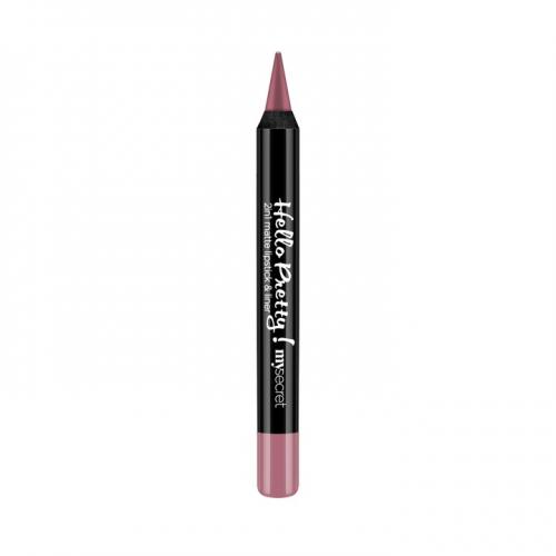 My Secret Hello Pretty!, 2 in 1 Matte Lipstick & Liner (Automatyczna matowa pomadka i kredka do ust) - opinie | zdjęcie do recenzji od _inga