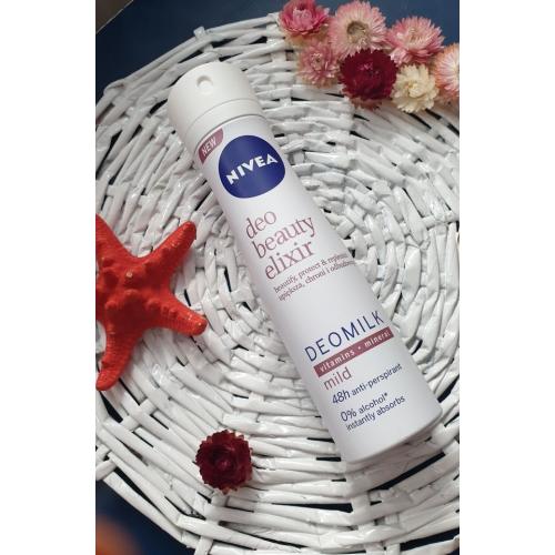 Nivea Deo Elixir Beauty, Deomilk Mild 48h Anti-perspirant (Antyperspirant w sprayu dla kobiet) - opinie | zdjęcie do recenzji od agella