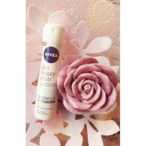 Nivea Deo Elixir Beauty, Deomilk Dry 48h Anti-perspirant (Antyperspirant dla kobiet w sprayu) - opinie | zdjęcie do recenzji od agella