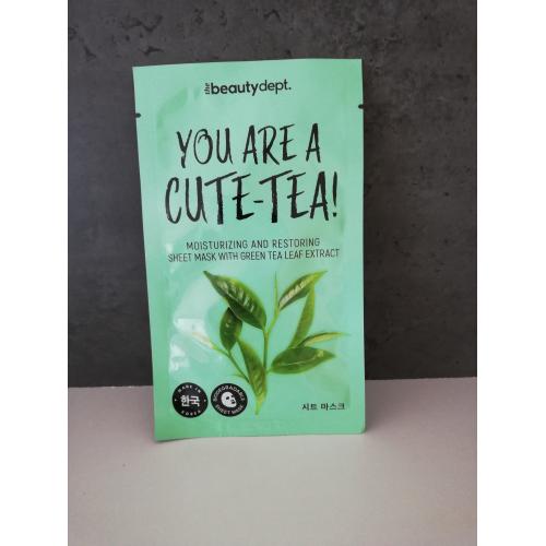The Beauty Dept. You Are a Cute-Tea!, Moisturizing and restoring sheet mask with green tea leaf extract (Nawilżająca maseczka w płachcie) - opinie | zdjęcie do recenzji od Justyna_moja_pielegnacja