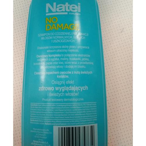 Natei Naturals, Szampon do codziennej pielęgnacji włosów normalnych, słabych i uszkodzonych `No damage` - opinie | zdjęcie do recenzji od 36ef31b46d5c60c08543c1dc91b29f85c2bc3e98_668486cf2a0bd - 1