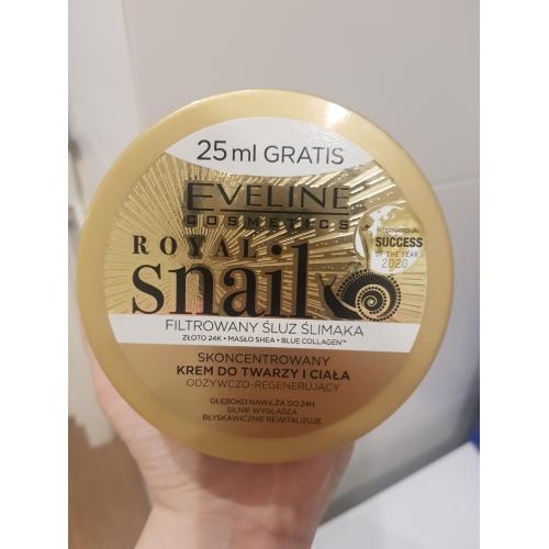 Eveline Cosmetics Royal Snail, Skoncentrowany krem do twarzy i ciała odżywczo-regenerujący - opinie | zdjęcie do recenzji od Ata77