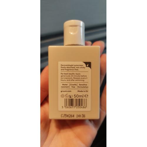 Gruum Face Sunscreen SPF 50 (Wodoodporny krem do twarzy  SPF 50) - opinie | zdjęcie do recenzji od MartaSowka - 3