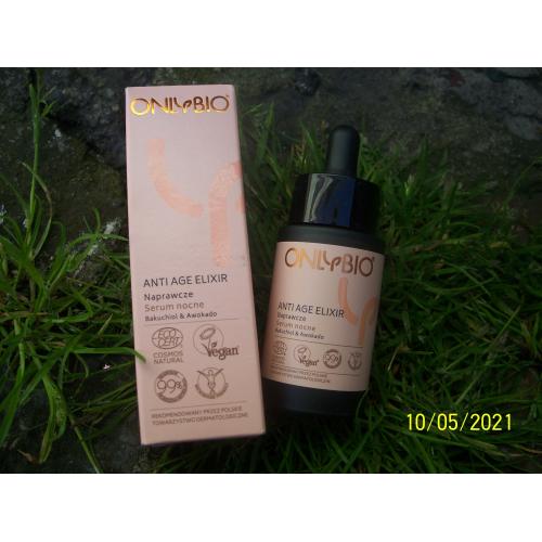 OnlyBio Anti Age Elixir, Naprawcze serum nocne `Bakuchiol & awokado` - opinie | zdjęcie do recenzji od Smerfeta83