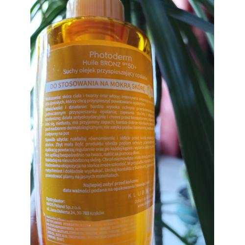 Bioderma Photoderm Huile Bronz, Nourishing Dry Oil SPF 50+ (Suchy olejek przyspieszający opalanie SPF 50+ (nowa wersja)) - opinie | zdjęcie do recenzji od JustynaJusia - 2