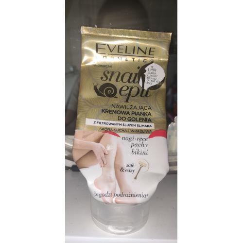 Eveline Cosmetics Snail Epil, Nawilżająca kremowa pianka do golenia ze śluzem ślimaka - opinie | zdjęcie do recenzji od joaska1992