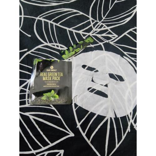 Pax Moly Real Green Tea Mask Pack (Łagodząca maska w płachcie) - opinie | zdjęcie do recenzji od Owocowysad - 2