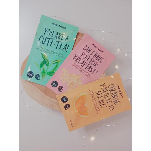 The Beauty Dept. You Are a Cute-Tea!, Moisturizing and restoring sheet mask with green tea leaf extract (Nawilżająca maseczka w płachcie) - opinie | zdjęcie do recenzji od mala_222