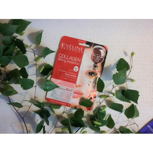 Eveline Cosmetics Collagen Lifting Essence, Intensely Firming Face Mask (Kolagenowa esencja napinająca 8  w1) - opinie | zdjęcie do recenzji od Moniczkasia