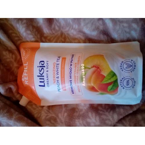 Luksja Creamy Soft, Energizing Peach & White Tea Caring Hand Wash (Kremowe mydło w płynie energetyzujące `Brzoskwinia i biała herbata`) - opinie | zdjęcie do recenzji od Anusia490
