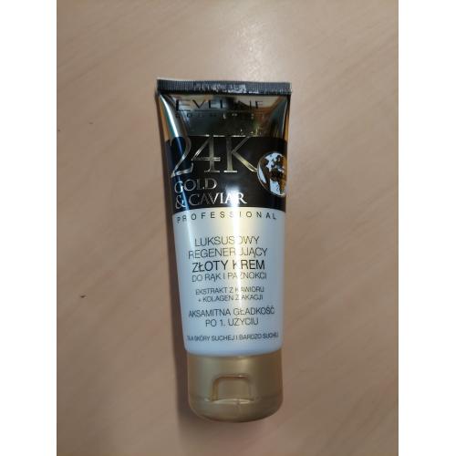 Eveline Cosmetics 24K Gold & Caviar, Luksusowy regenerujący złoty krem do rąk i paznokci - opinie | zdjęcie do recenzji od Lukrecja63