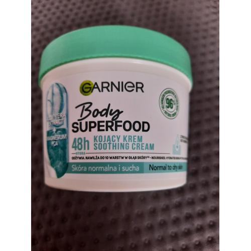 Garnier Body Superfood, Aloe Vera Extract + Magnesium PCA 48H Soothing Cream (Kojący krem do ciała z ekstraktem z aloesu i solą magnezową) - opinie | zdjęcie do recenzji od Qradomowa86