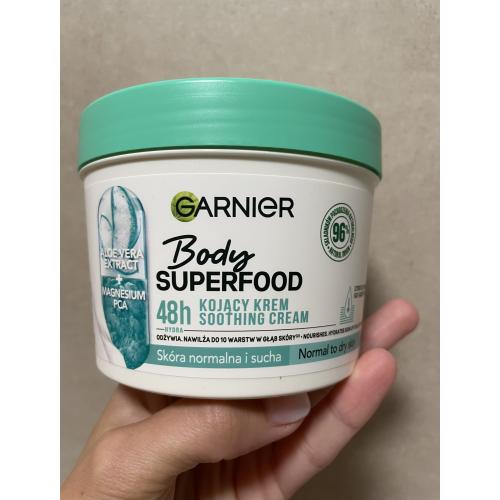 Garnier Body Superfood, Aloe Vera Extract + Magnesium PCA 48H Soothing Cream (Kojący krem do ciała z ekstraktem z aloesu i solą magnezową) - opinie | zdjęcie do recenzji od Aniaa_5
