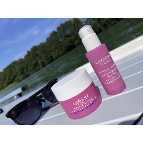 Lumene [Lumo] Nordic Bloom,  Anti-wrinkle & Firm Moisturizig V-Shape Serum (Przeciwzmarszczkowo-ujędrniające serum) - opinie | zdjęcie do recenzji od fc6bbe57da52d8999f3cda6c9db2214ecf19a209_649380f1ee668