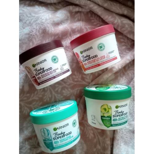 Garnier Body Superfood, Aloe Vera Extract + Magnesium PCA 48H Soothing Cream (Kojący krem do ciała z ekstraktem z aloesu i solą magnezową) - opinie | zdjęcie do recenzji od Anusia490
