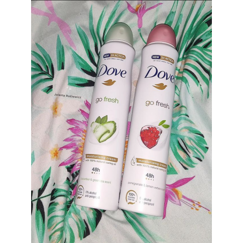 Dove Go Fresh, Antyperspirant w aerozolu o zapachu ogórka i zielonej herbaty - opinie | zdjęcie do recenzji od jolanta_rudzewicz