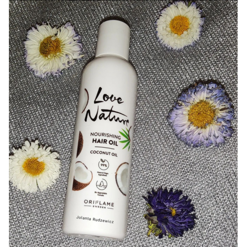Oriflame Love Nature, Nourishing Hair Oil Coconut Oil (Odżywczy olejek do włosów z olejkiem kokosowym) - opinie | zdjęcie do recenzji od jolanta_rudzewicz