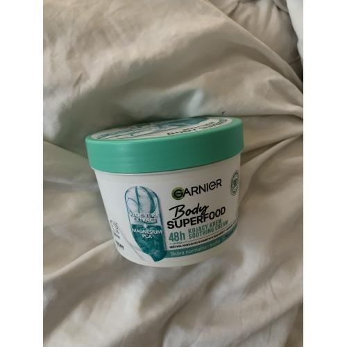 Garnier Body Superfood, Aloe Vera Extract + Magnesium PCA 48H Soothing Cream (Kojący krem do ciała z ekstraktem z aloesu i solą magnezową) - opinie | zdjęcie do recenzji od dominikanikanika