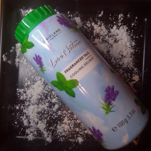 Oriflame Love Nature, Fragranced Talc Cooling Delight (Perfumowy talk do ciała) - opinie | zdjęcie do recenzji od AnaSky