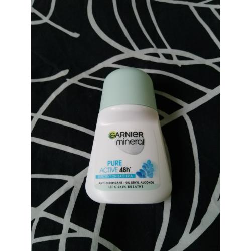 Garnier Mineral, Pure Active 48h Anti-perspirant 0% Ethyl Alcohol (Antyperspirant 48h w kulce bez alkoholu etylowego) - opinie | zdjęcie do recenzji od Owocowysad - 1