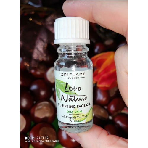 Oriflame Love Nature, Purifying Face Oil with Organic Tea Tree & Lime (Oczyszczający olejek z drzewem herbacianym i limonką) - opinie | zdjęcie do recenzji od jolanta_rudzewicz