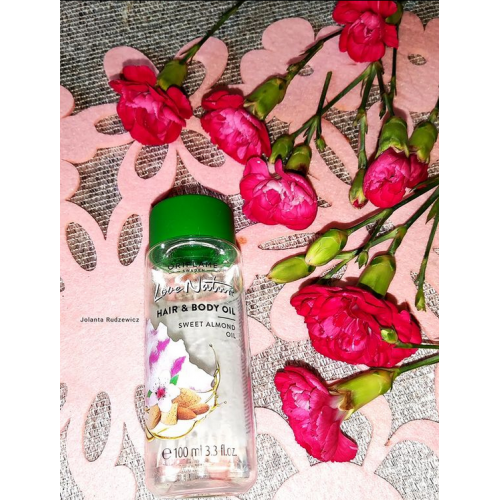 Oriflame Love Nature, Hair & Body Oil with Sweet Almond Oil (Olejek do ciała i włosów z olejkiem z migdałów) - opinie | zdjęcie do recenzji od jolanta_rudzewicz
