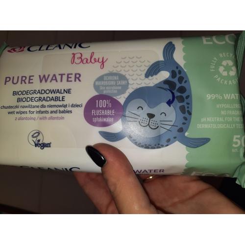 Cleanic Baby, ECO Pure Water Wet Wipes (Chusteczki nawilżane dla niemowląt i dzieci) - opinie | zdjęcie do recenzji od Qradomowa86