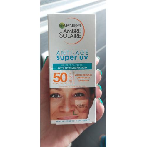 Garnier Ambre Solaire Anti-age Super Protective Cream UV SPF50 (Krem do twarzy  z filtrem SPF 50) - opinie | zdjęcie do recenzji od MartaSowka - 1