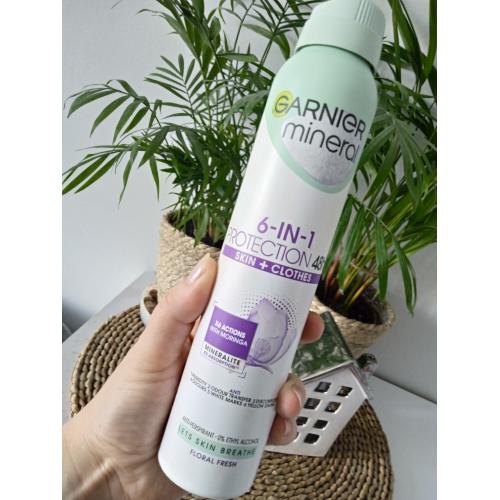 Garnier Mineral Protection 6 Floral Fresh 6 in 1 Protection Skin + Clothes Anti-perspirant Spray 48h (Antyperspirant w sprayu) - opinie | zdjęcie do recenzji od Moniula93 - 2