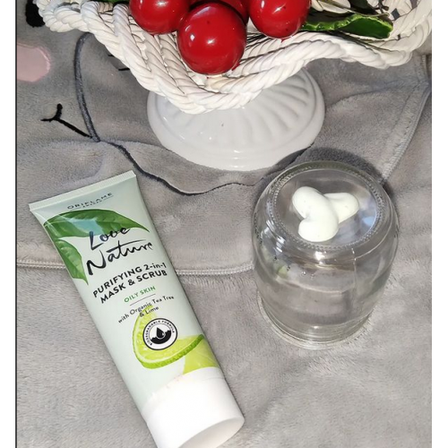 Oriflame Love Nature, Purifying 2-in-1 Mask & Scrub with Organic Tea Tree & Lime (Oczyszczająca maseczka i scrub 2w1 z organicznym drzewem herbacianym i limonką) - opinie | zdjęcie do recenzji od jolanta_rudzewicz
