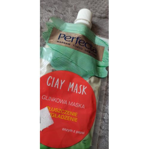 Perfecta Clay Mask, Glinkowa maska `Biała glinka i enzym papai - złuszczenie, wygładzenie - opinie | zdjęcie do recenzji od ciasteczkowapanna