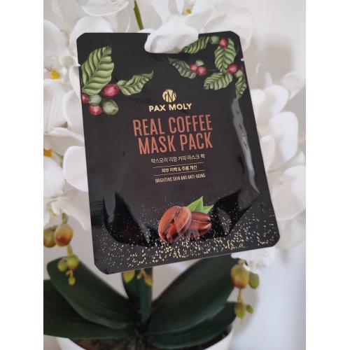 Pax Moly Real Coffee Mask Pack (Maska w płachcie odmładzająco-rozświetlająca z ekstraktem z kawy) - opinie | zdjęcie do recenzji od Goya5