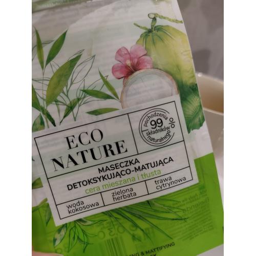 Bielenda Eco Nature, Detoksykująco-matująca maseczka do twarzy `Woda kokosowa, zielona herbata i trawa cytrynowa` - opinie | zdjęcie do recenzji od Staria