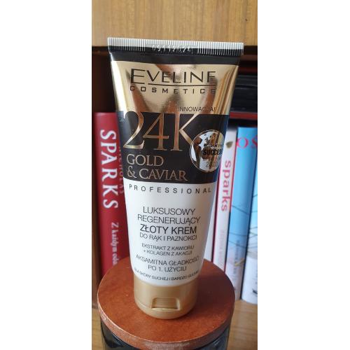 Eveline Cosmetics 24K Gold & Caviar, Luksusowy regenerujący złoty krem do rąk i paznokci - opinie | zdjęcie do recenzji od Veronika2612