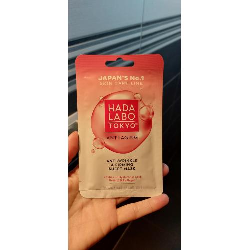Hada Labo Tokyo Anti-wrinkle & Firming Sheet Mask (Przeciwzmarszczkowo-ujędrniająca maska w płachcie) - opinie | zdjęcie do recenzji od MartaSowka - 2