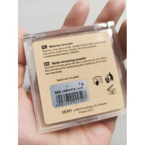 Hean Matte All Day, Compact Powder Bronzing (Matujący bronzer) - opinie | zdjęcie do recenzji od Podgorszczanka - 2