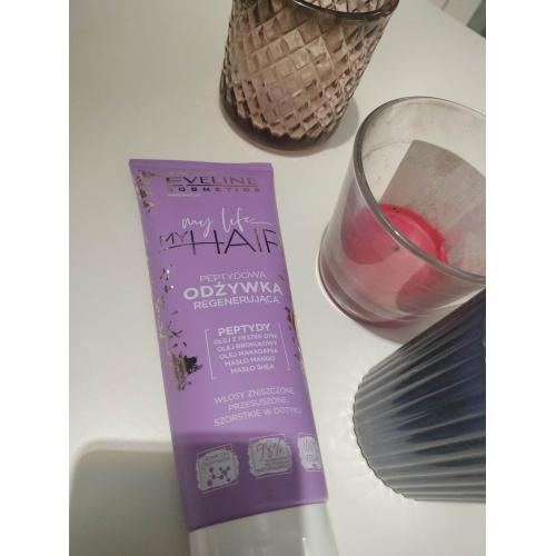Eveline Cosmetics My Life My Hair, Peptydowa odżywka regenerująca - opinie | zdjęcie do recenzji od blondeinbeauty