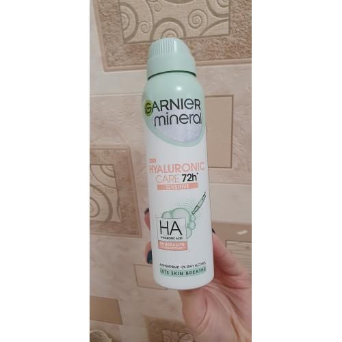 Garnier Mineral, Hyaluronic Care 72h Sensitive Anti-perspirant (Antyperspirant w sprayu dla kobiet z kwasem hialuronowym) - opinie | zdjęcie do recenzji od Veronika2612