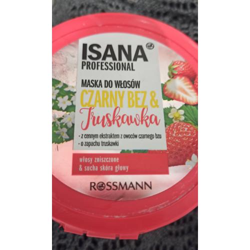 Isana Professional, Maska do włosów zniszczonych i suchej skóry głowy `Czarny Bez & Truskawka` - opinie | zdjęcie do recenzji od ciasteczkowapanna